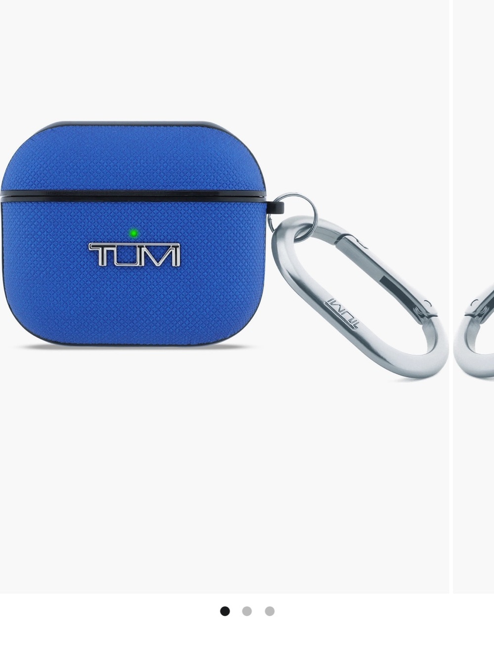 Tumi Blue AirPods 3 Protective Case with Silver Logo NWT
